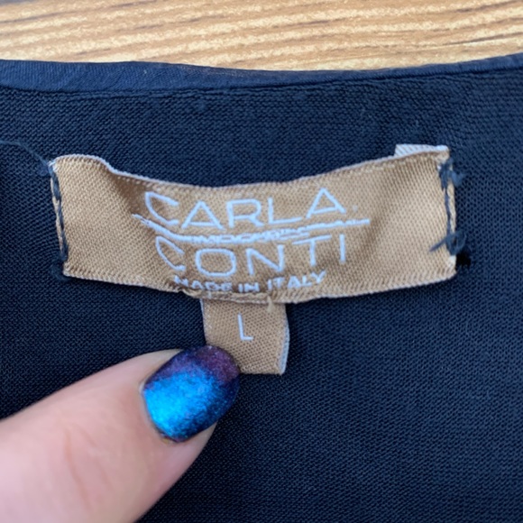 100% SILK MADE IN ITALY LARGE BLUE BLOUSE LACE - Picture 2 of 9